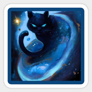 Cosmic Cat is Overseeing the Universe Sticker